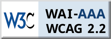 Logo de la Pauta de Accesibilidad para el Contenido Web (WCAG) 2.2